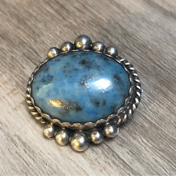 Denim Lapis Silver Pin 💙 - Picture 3 of 8